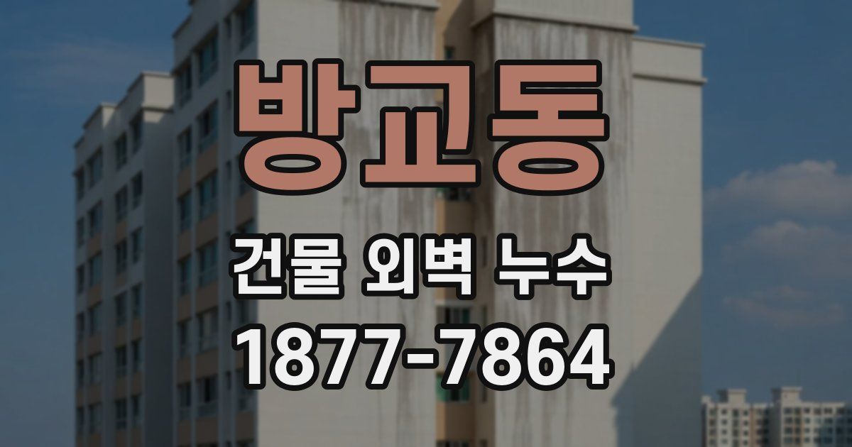 방교동 건물 외벽 누수