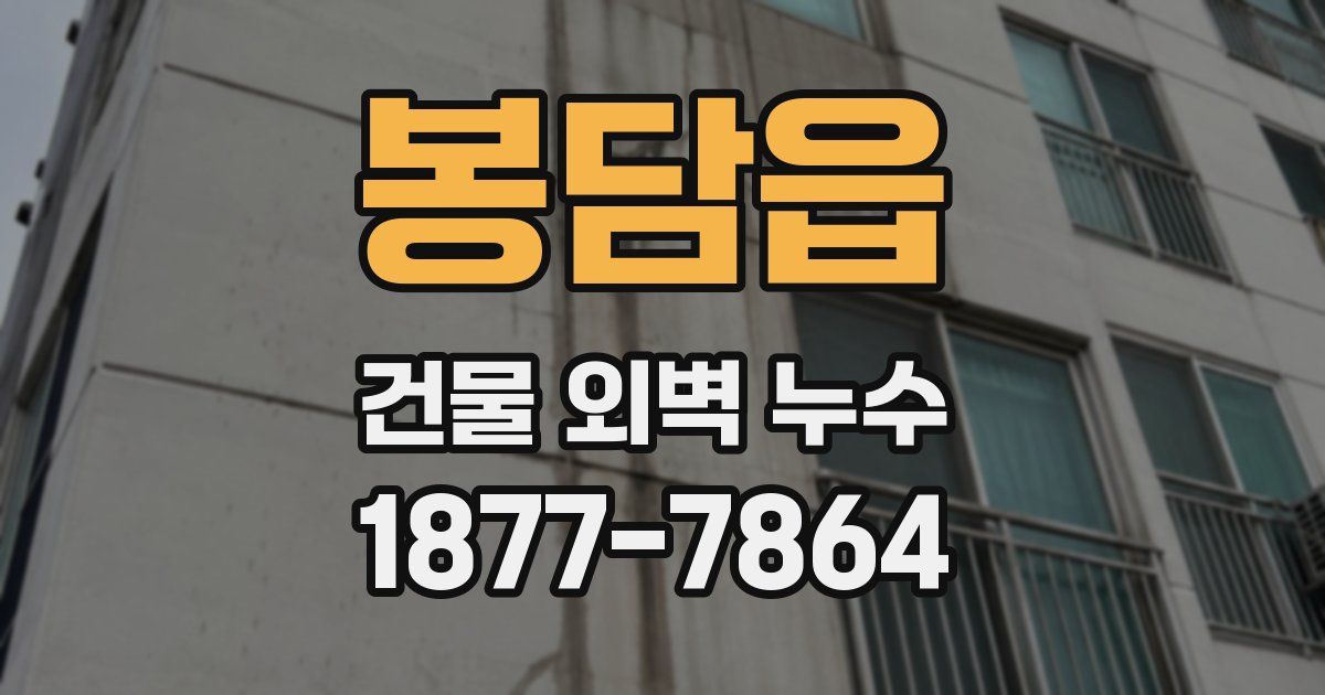 봉담읍 건물 외벽 누수