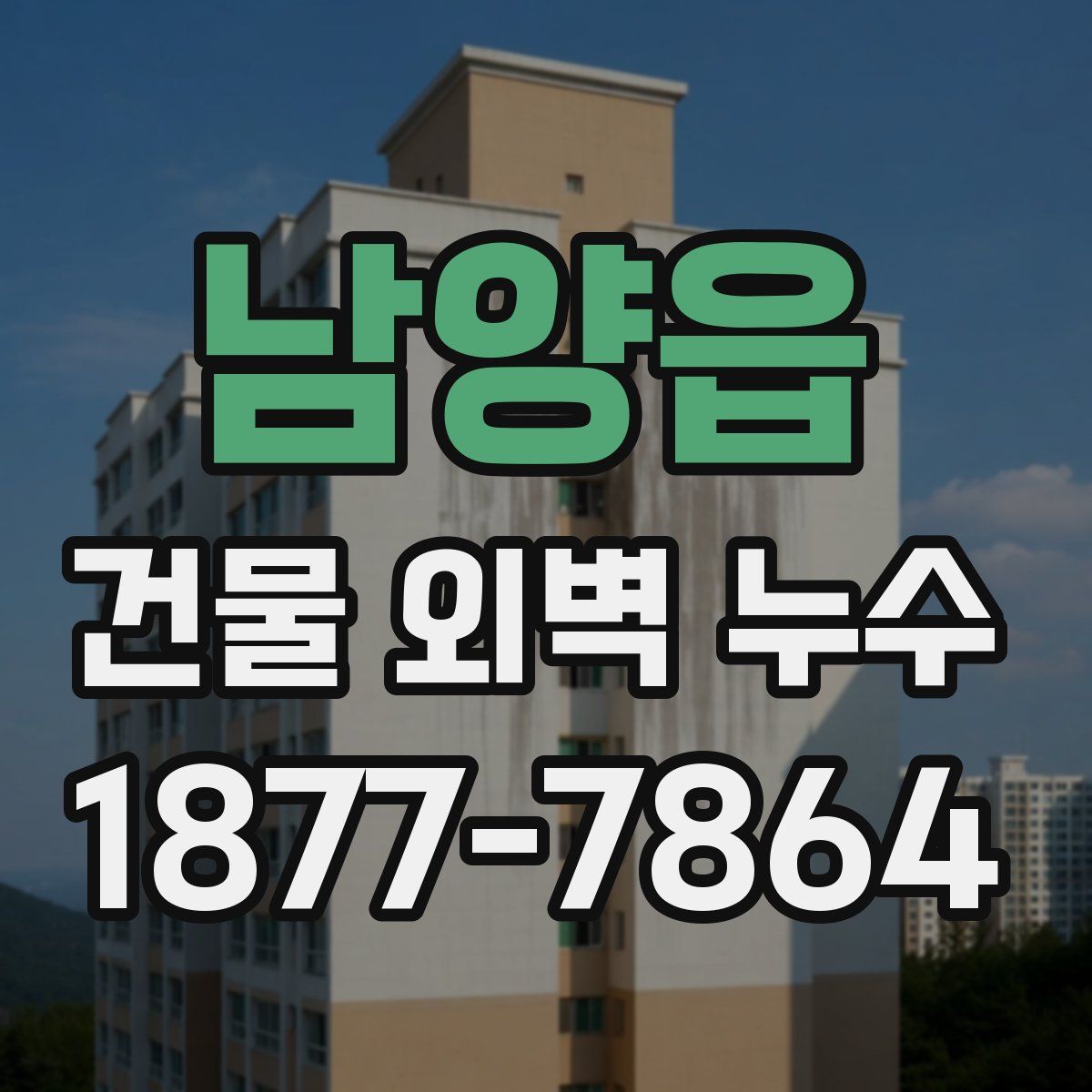 남양읍 건물 외벽 누수