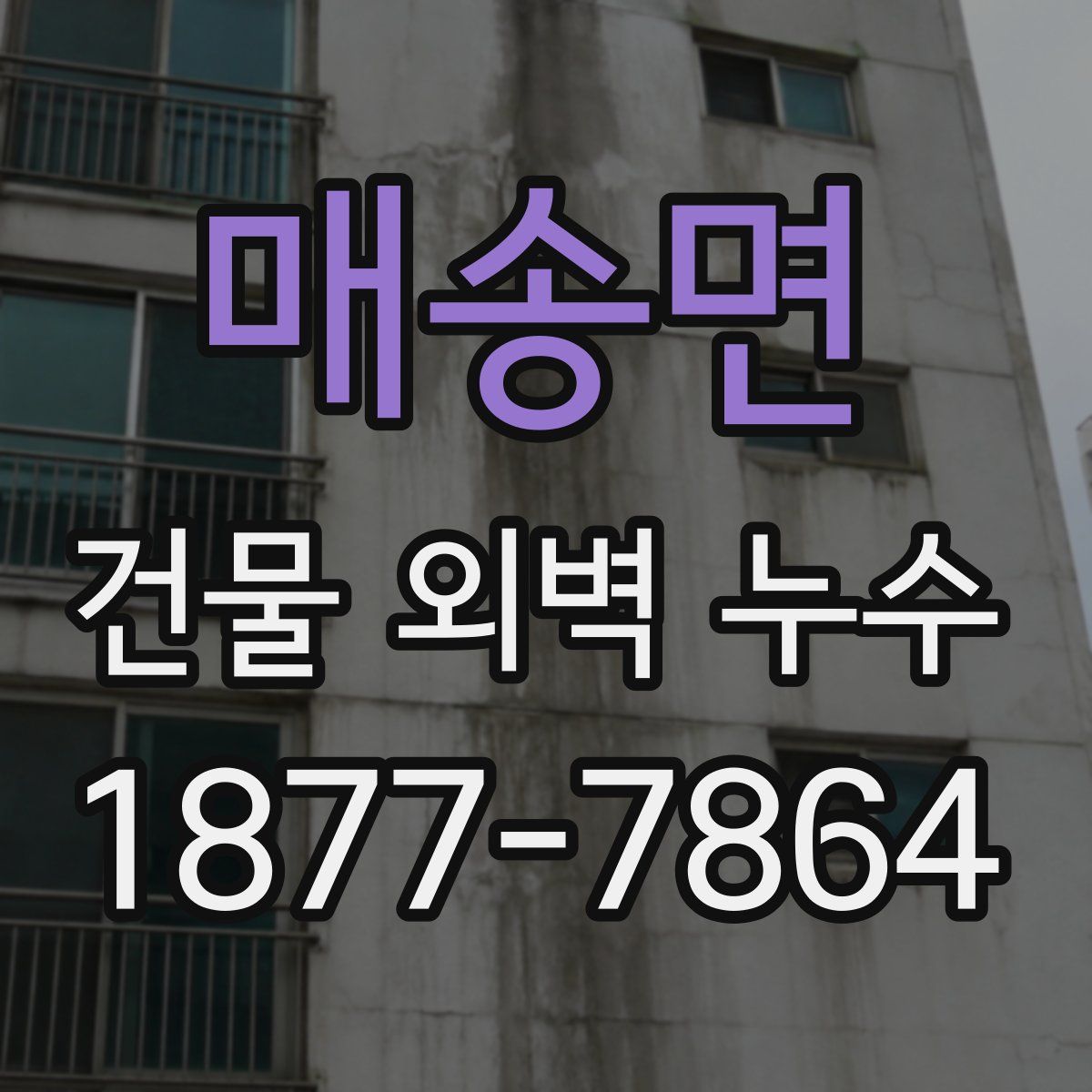 매송면 건물 외벽 누수