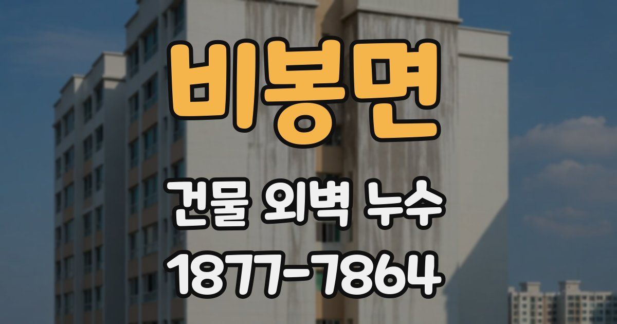 비봉면 건물 외벽 누수