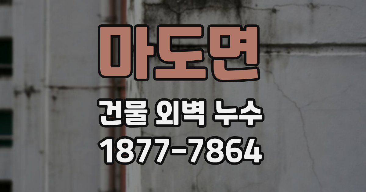 마도면 건물 외벽 누수
