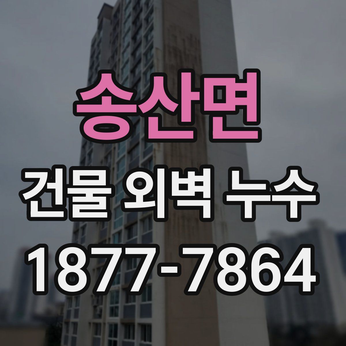 송산면 건물 외벽 누수