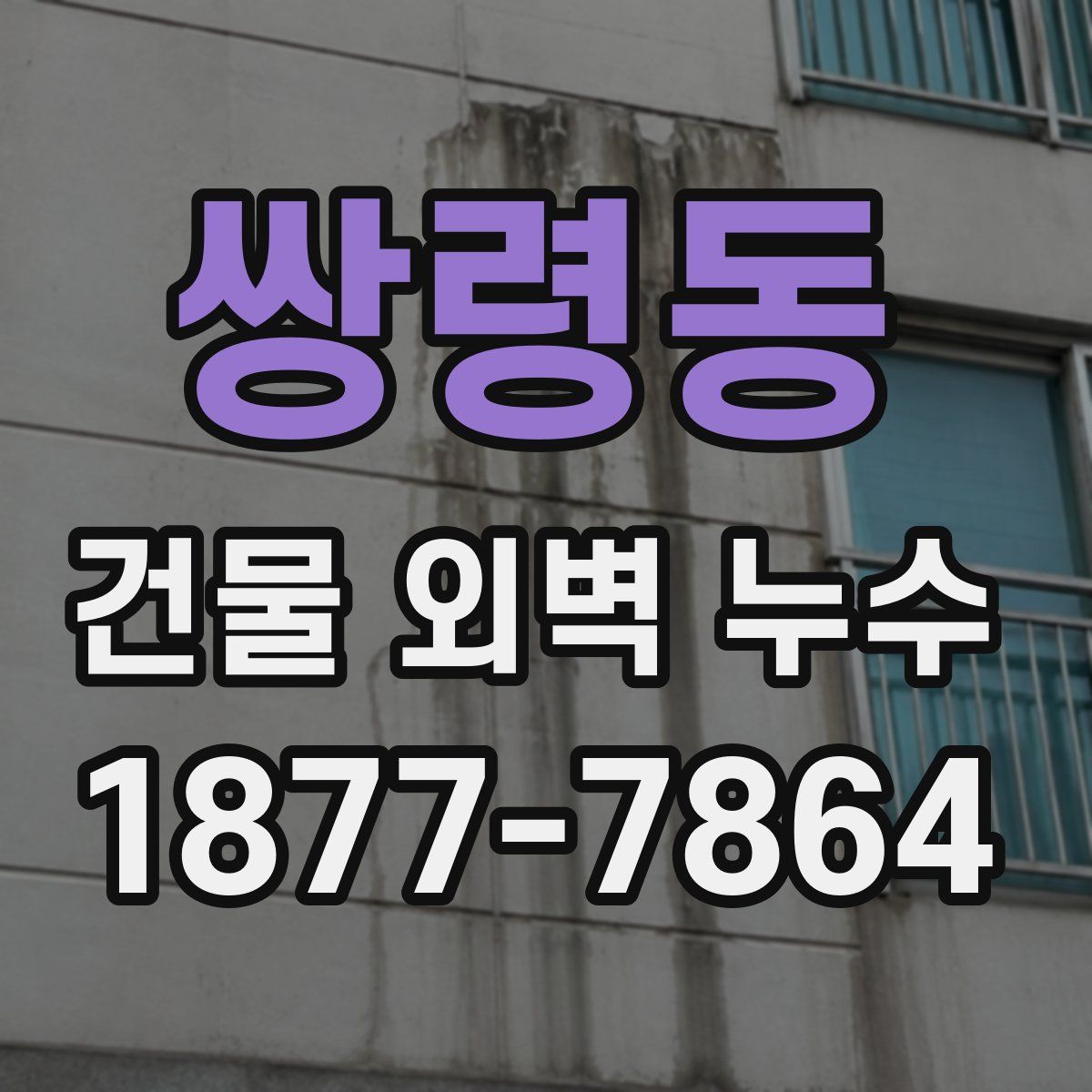 쌍령동 건물 외벽 누수