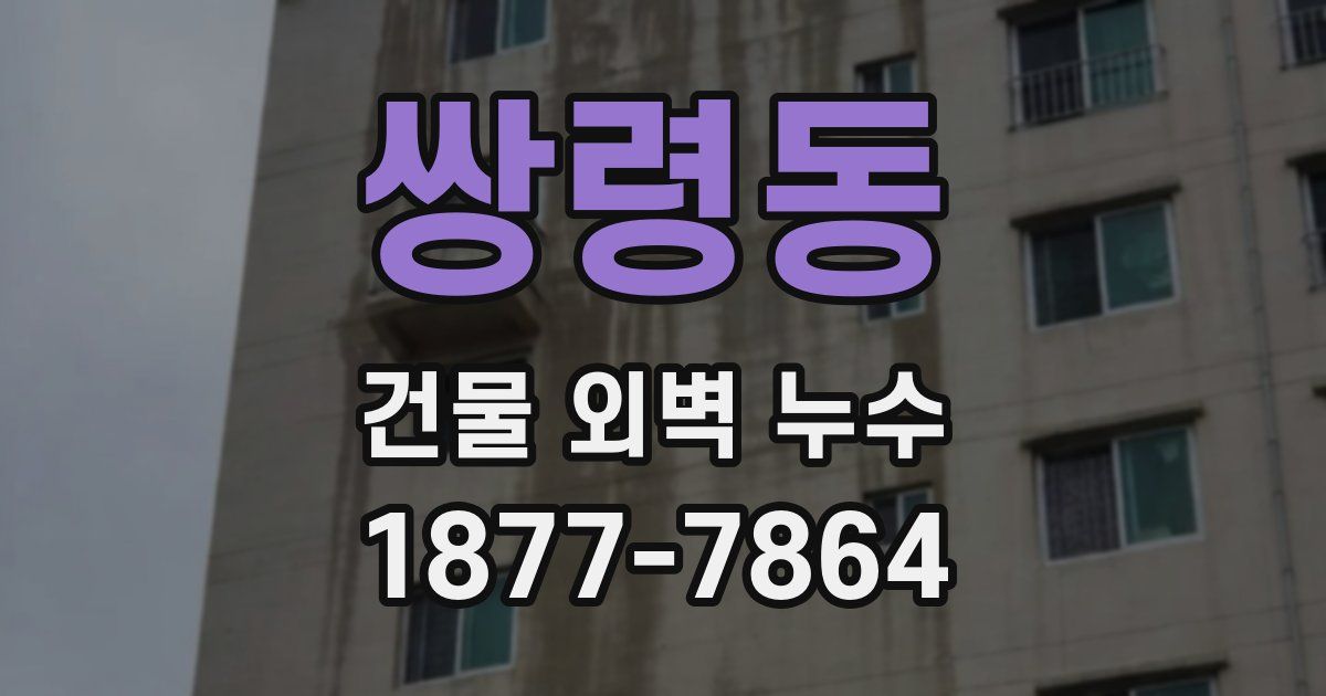 쌍령동 건물 외벽 누수