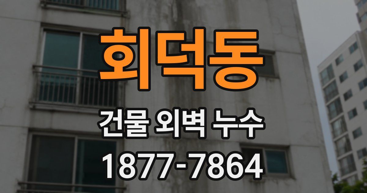 회덕동 건물 외벽 누수