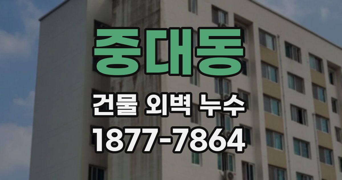 중대동 건물 외벽 누수