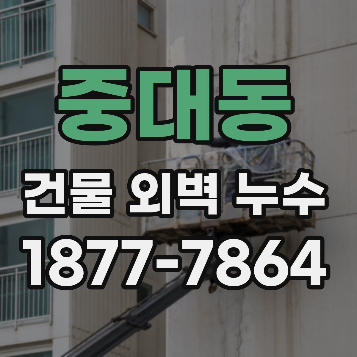 중대동 건물 외벽 누수