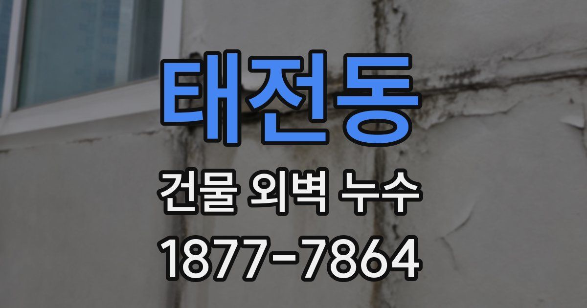 태전동 건물 외벽 누수
