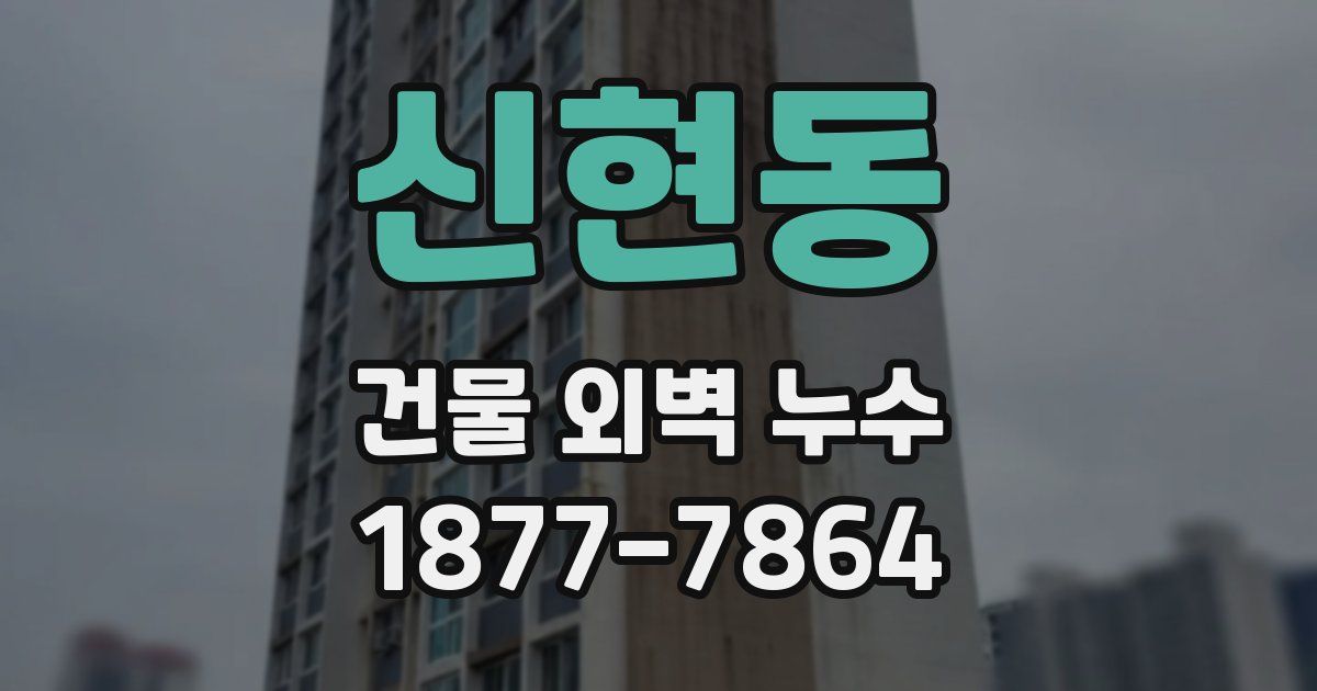 신현동 건물 외벽 누수