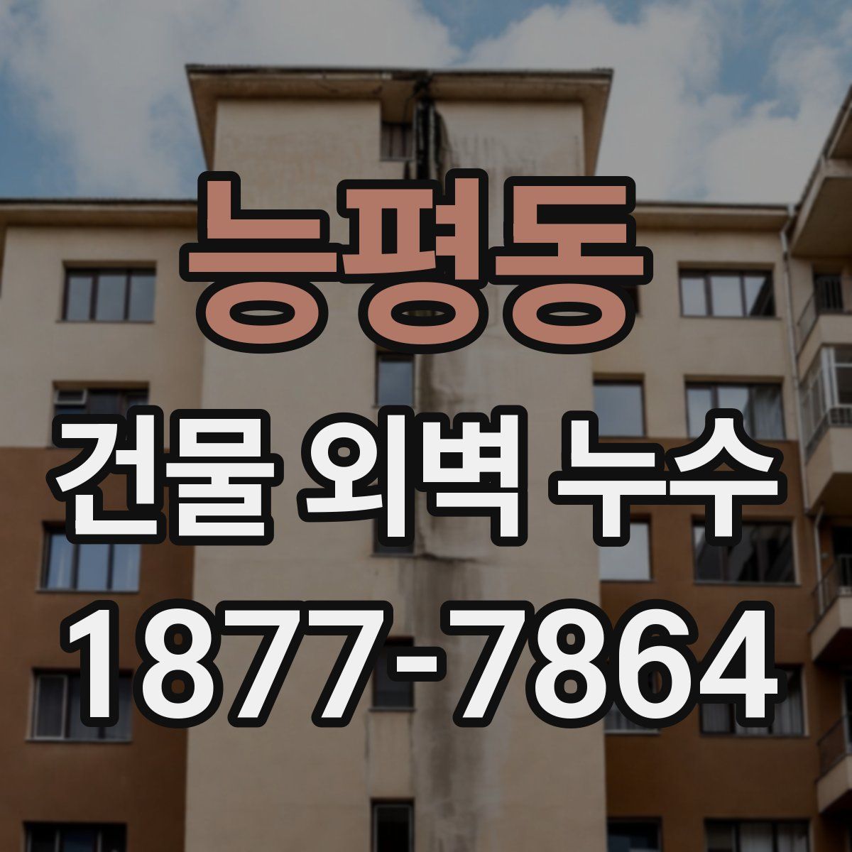 능평동 건물 외벽 누수