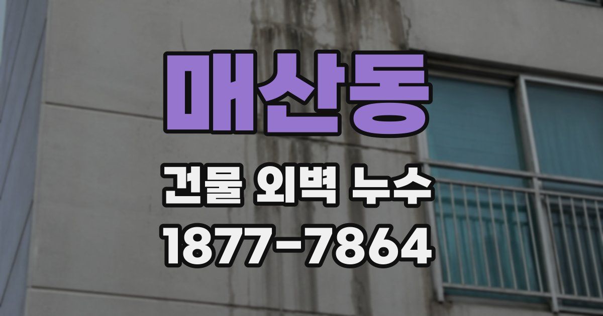 매산동 건물 외벽 누수