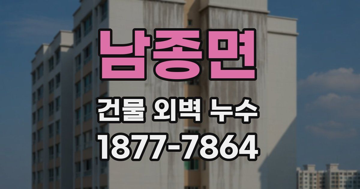 남종면 건물 외벽 누수