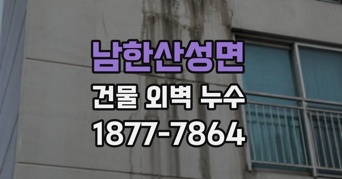 남한산성면 건물 외벽 누수