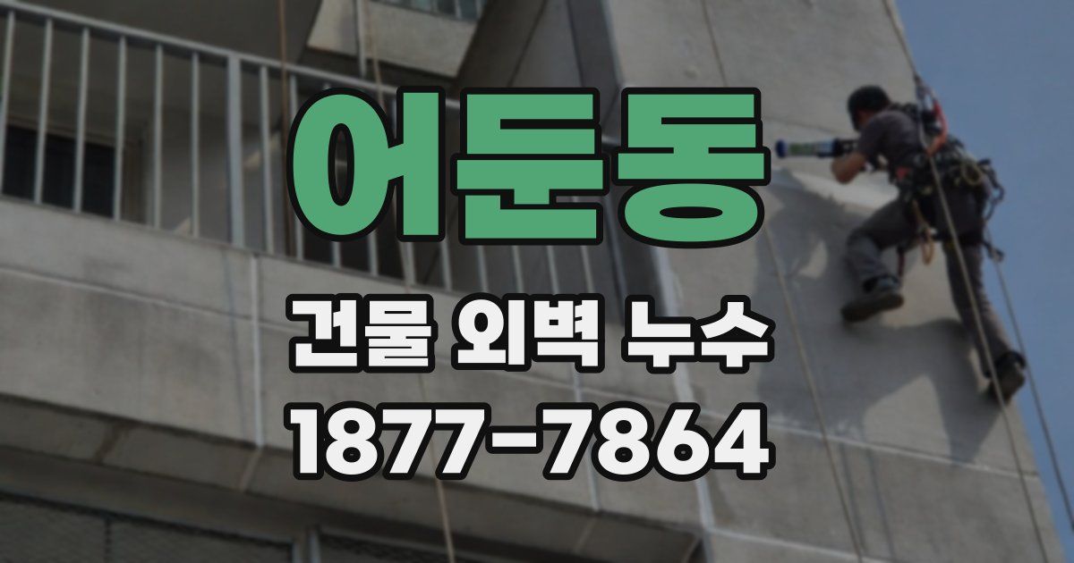 어둔동 건물 외벽 누수