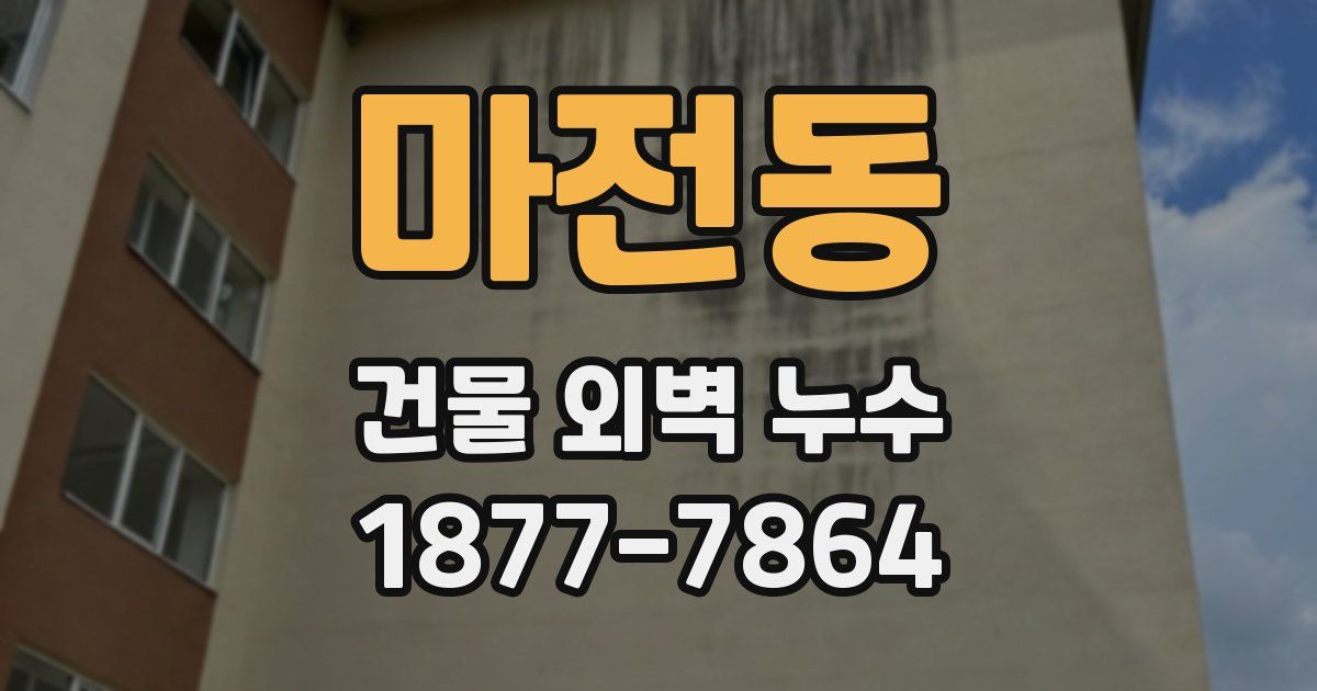 마전동 건물 외벽 누수