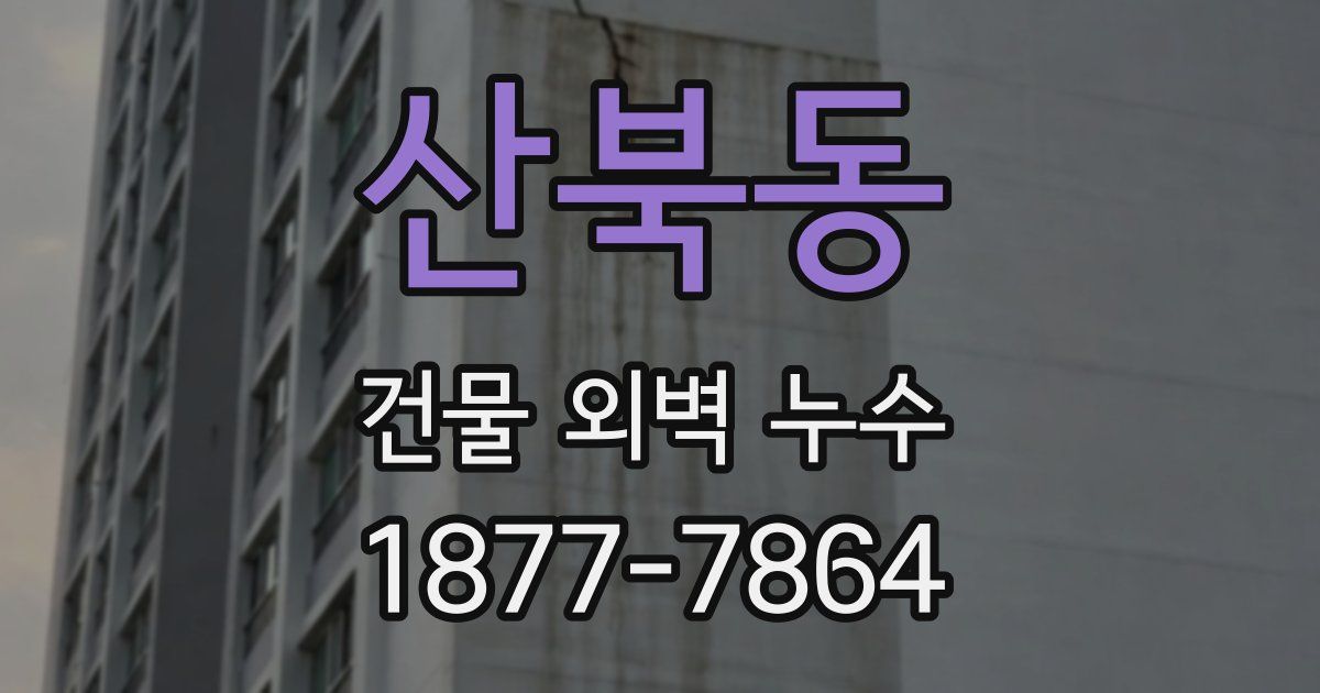 산북동 건물 외벽 누수