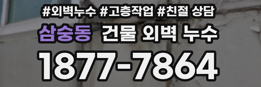 삼숭동 건물 외벽 누수