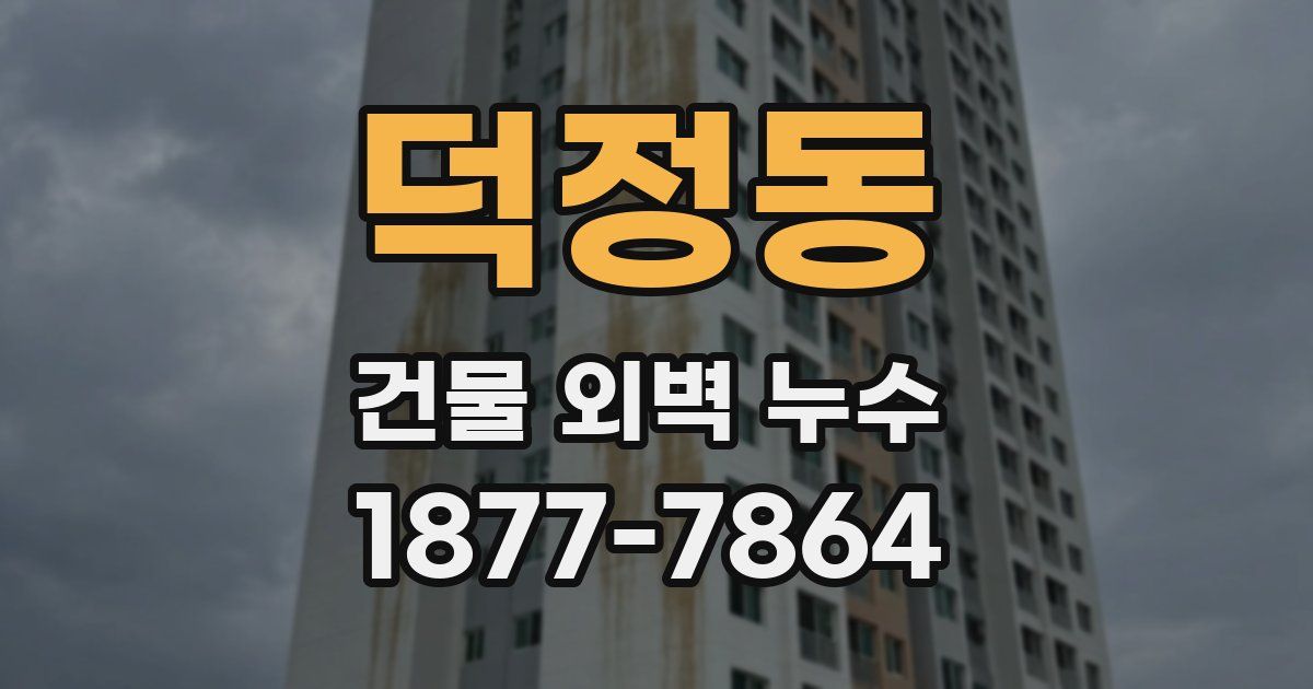 덕정동 건물 외벽 누수