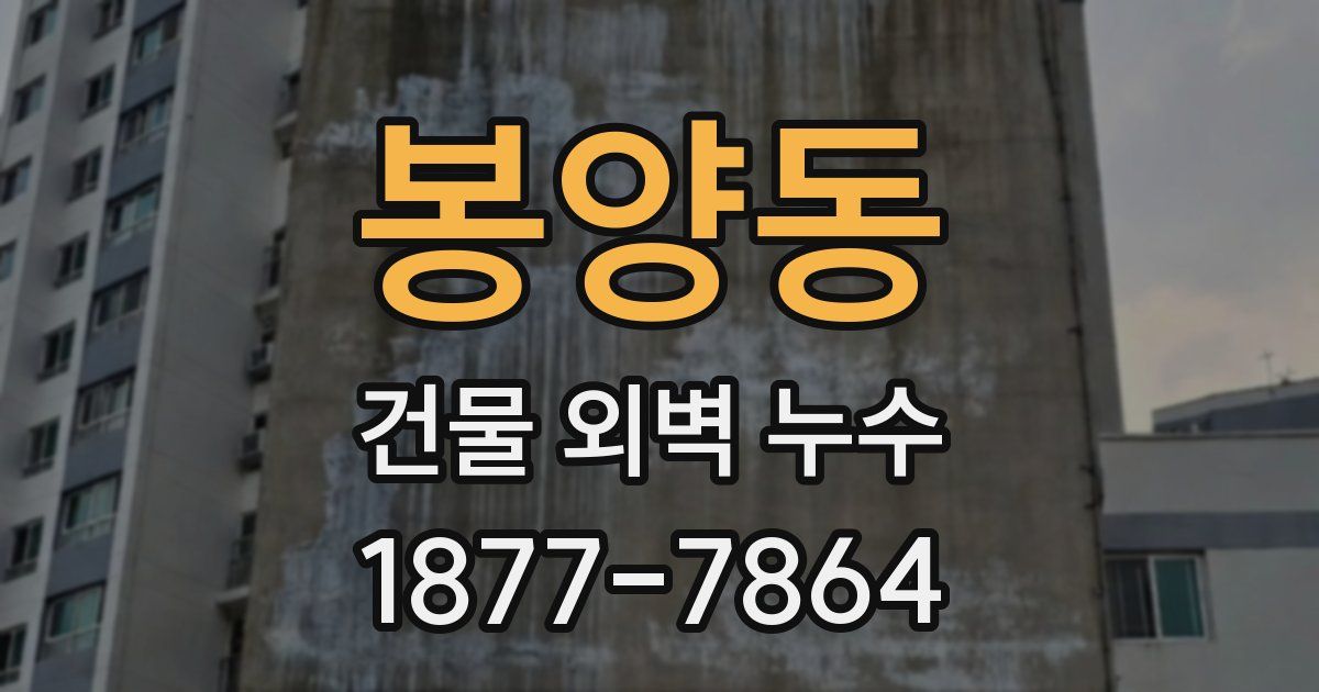 봉양동 건물 외벽 누수