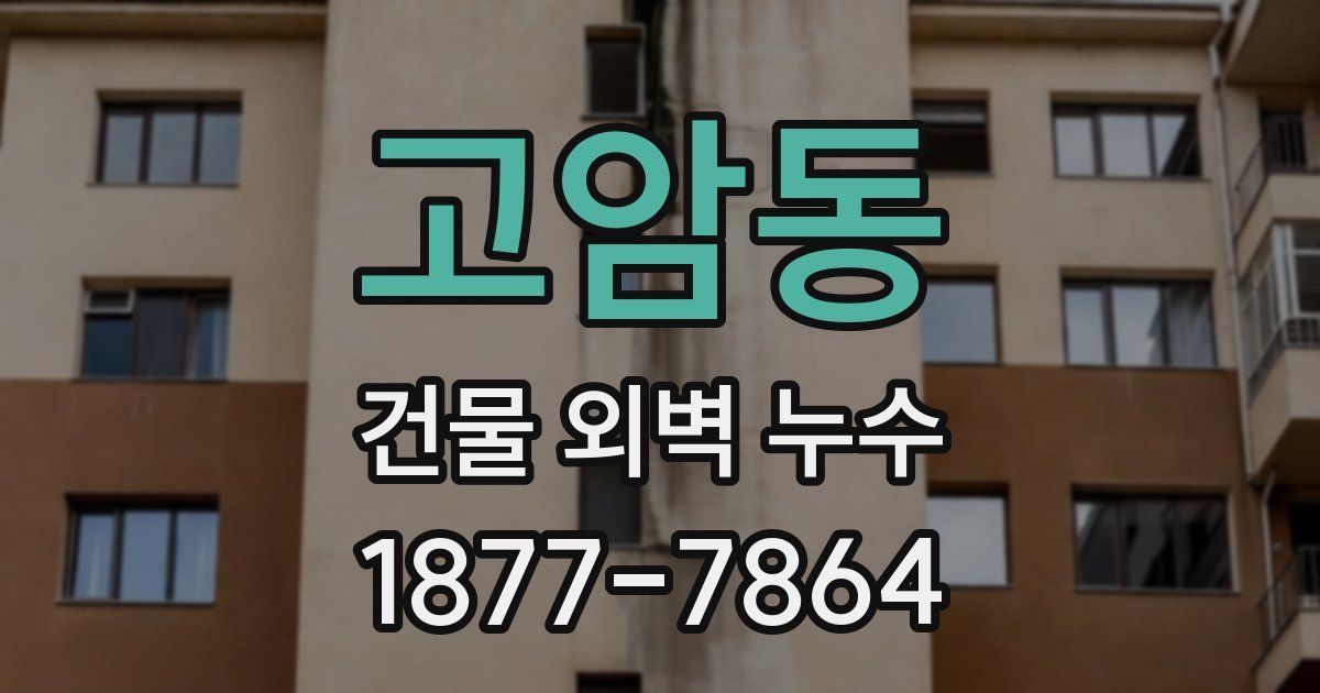 고암동 건물 외벽 누수