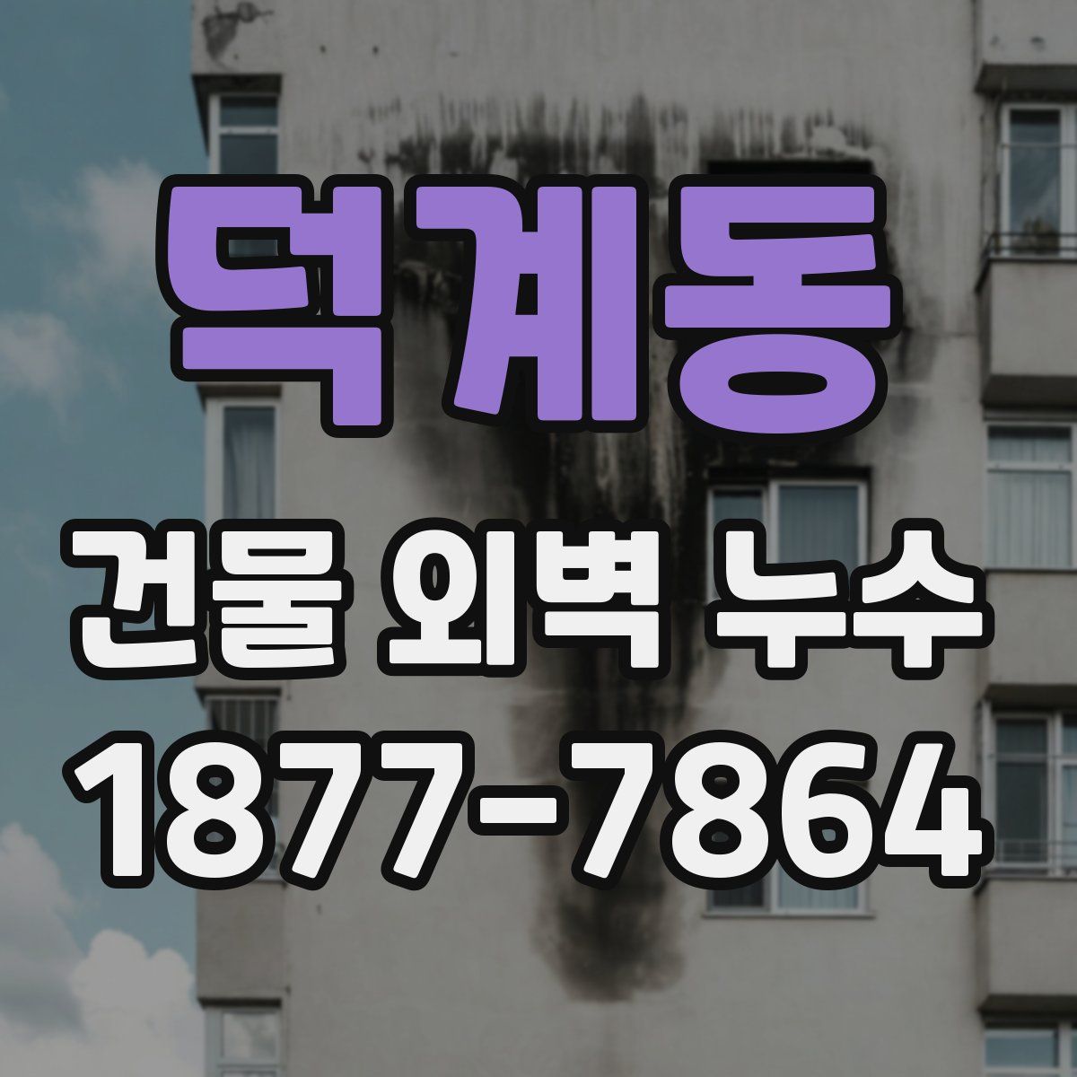 덕계동 건물 외벽 누수