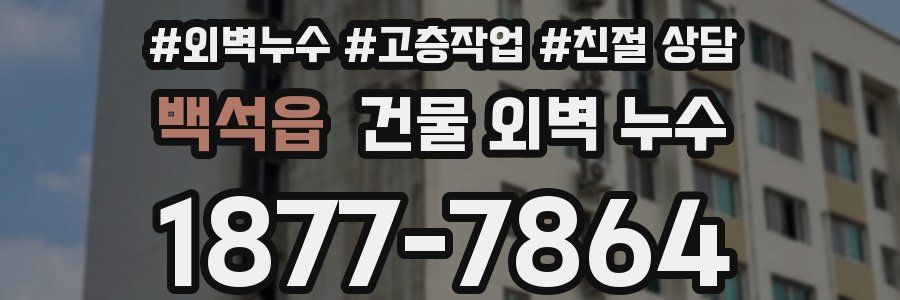 백석읍 건물 외벽 누수