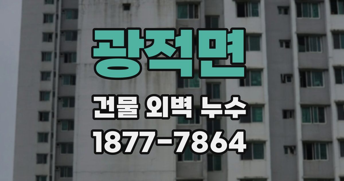 광적면 건물 외벽 누수