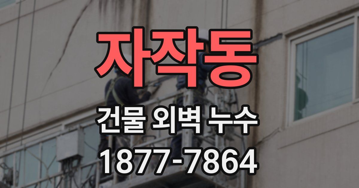 자작동 건물 외벽 누수
