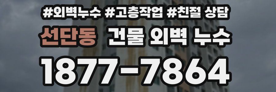 선단동 건물 외벽 누수