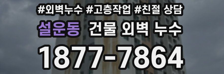 설운동 건물 외벽 누수