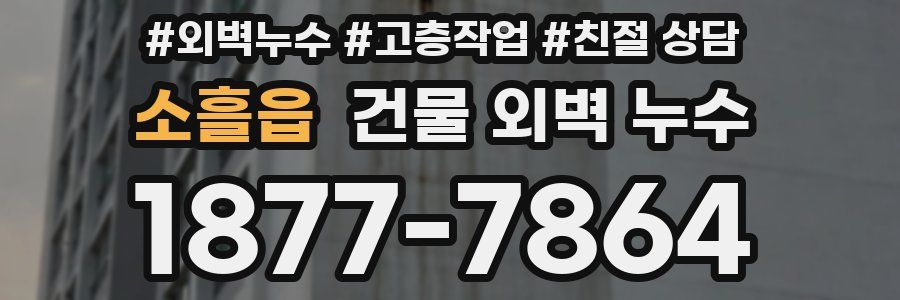 소흘읍 건물 외벽 누수