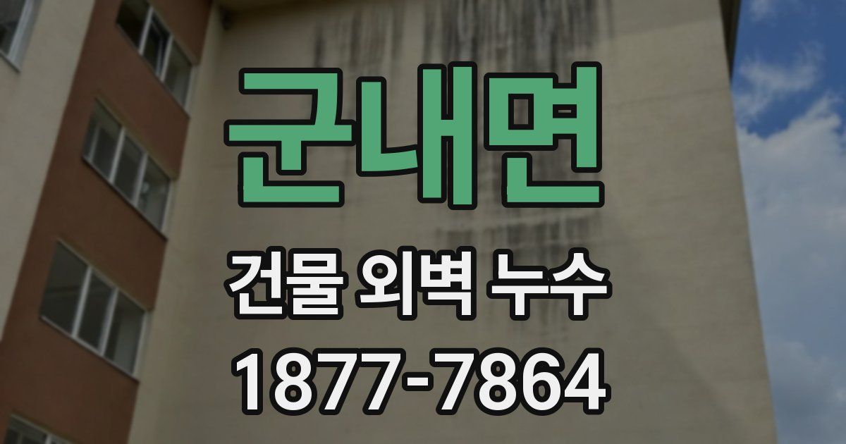 군내면 건물 외벽 누수