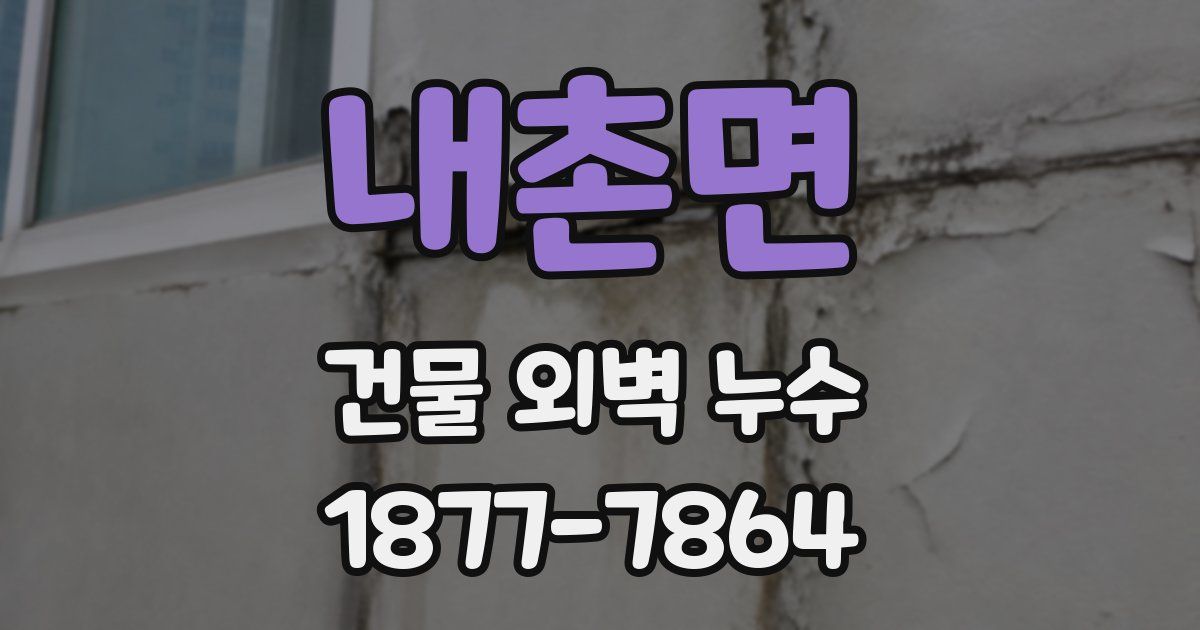 내촌면 건물 외벽 누수