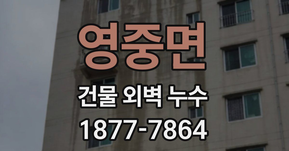 영중면 건물 외벽 누수