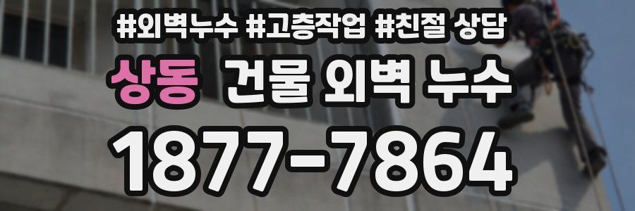 상동 건물 외벽 누수