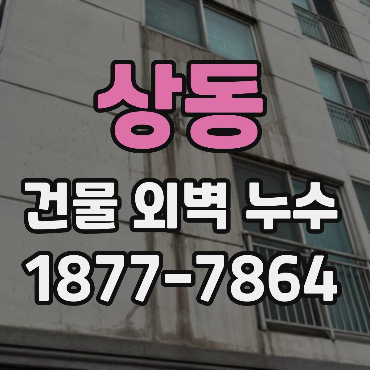 상동 건물 외벽 누수