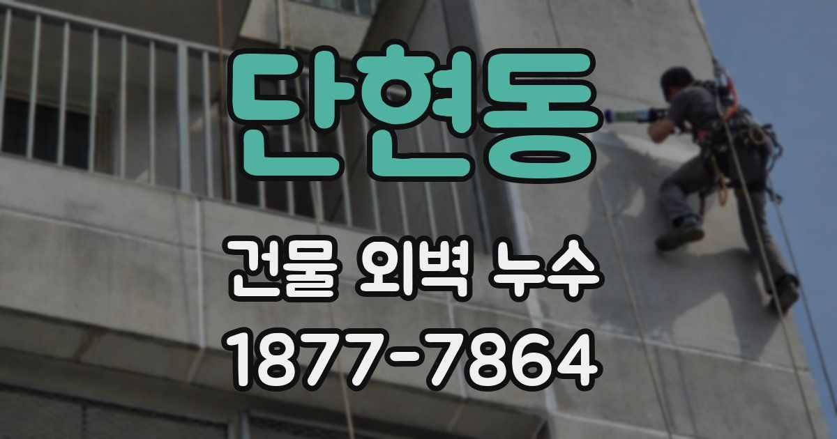 단현동 건물 외벽 누수