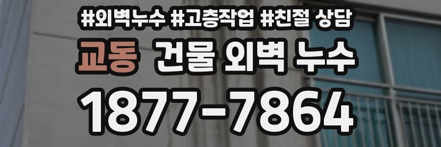 교동 건물 외벽 누수