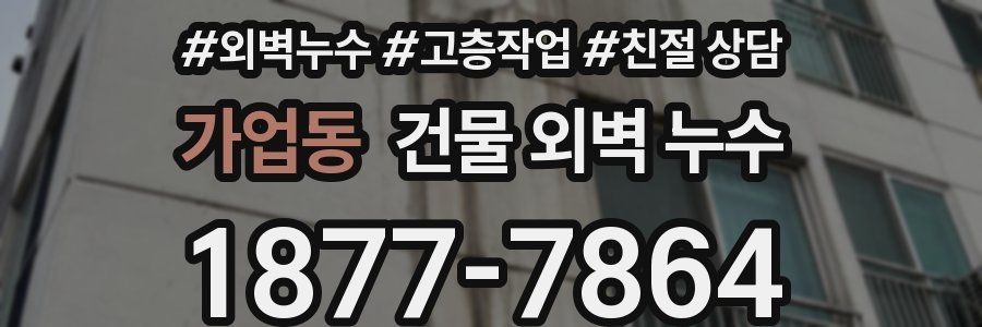 가업동 건물 외벽 누수