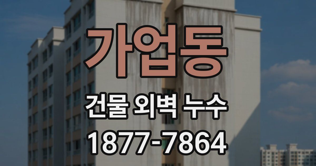 가업동 건물 외벽 누수