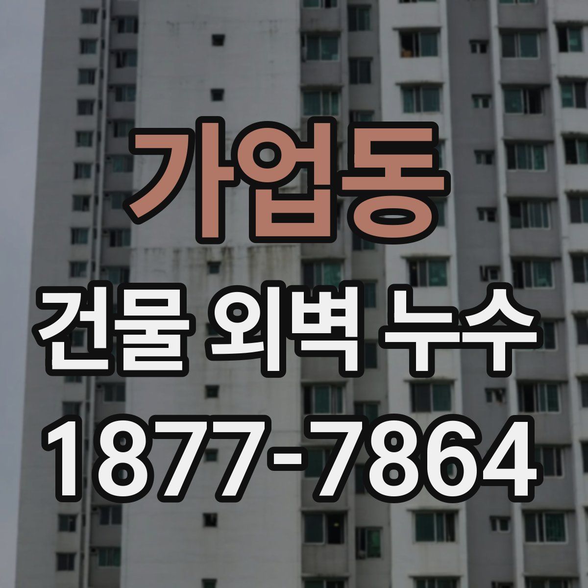 가업동 건물 외벽 누수