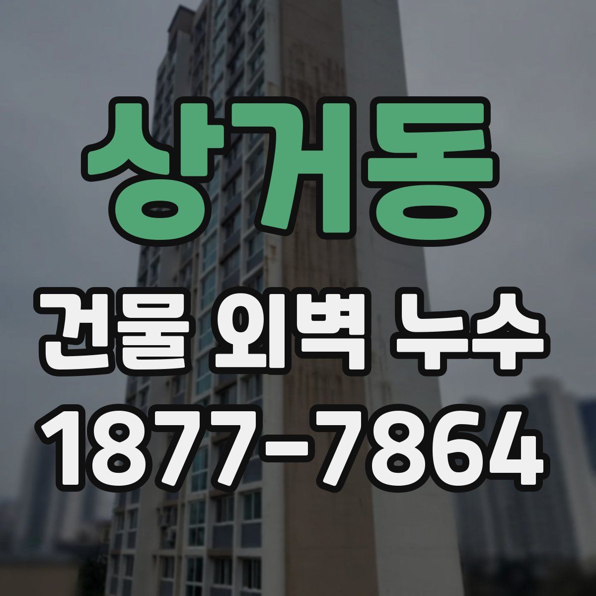 상거동 건물 외벽 누수