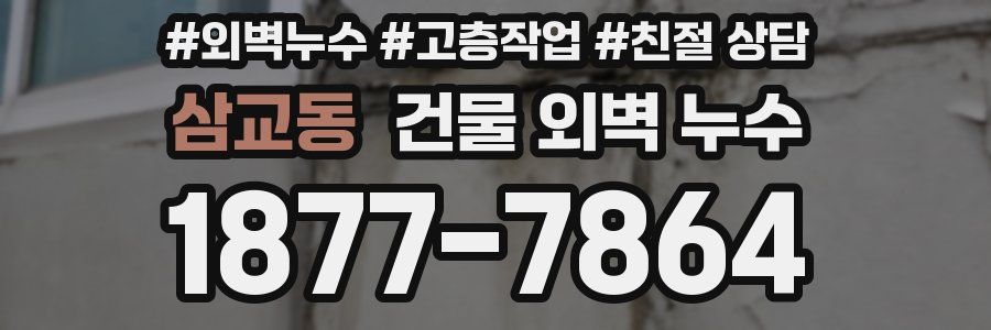삼교동 건물 외벽 누수