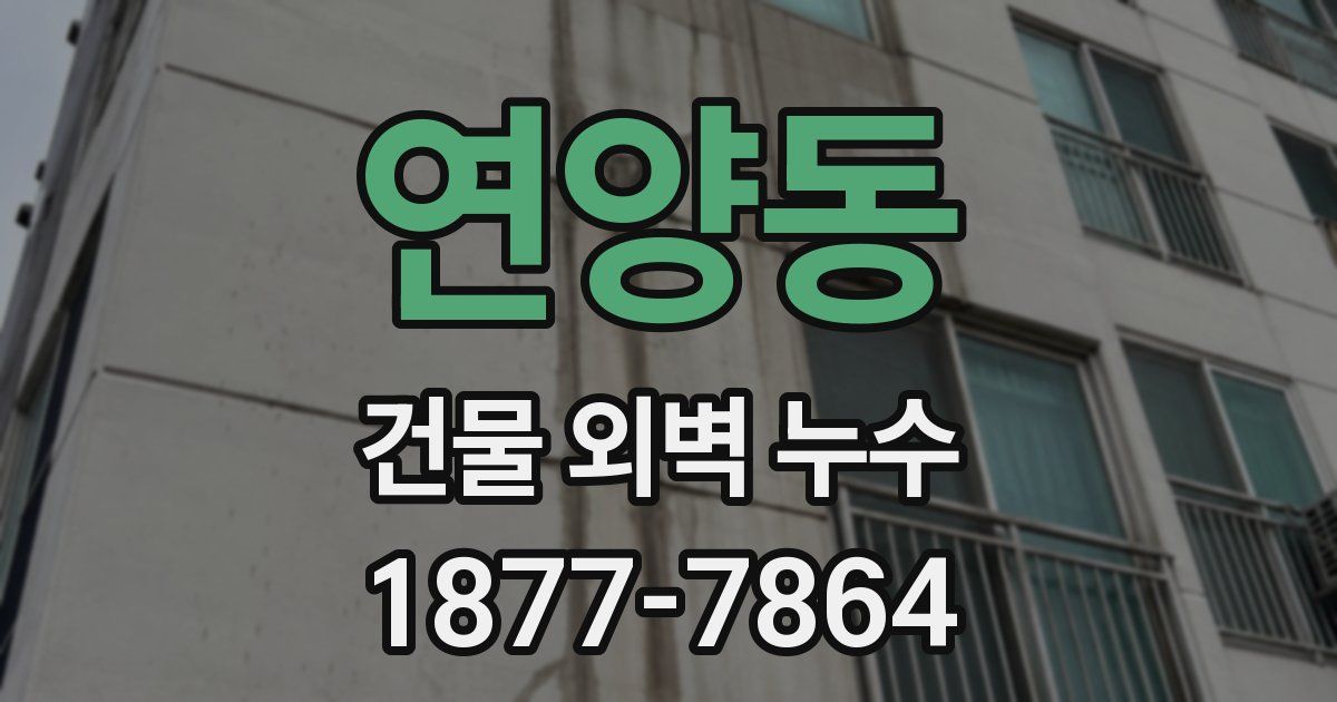연양동 건물 외벽 누수
