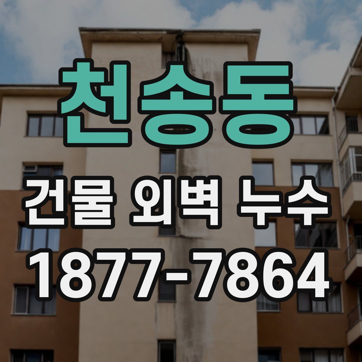 천송동 건물 외벽 누수