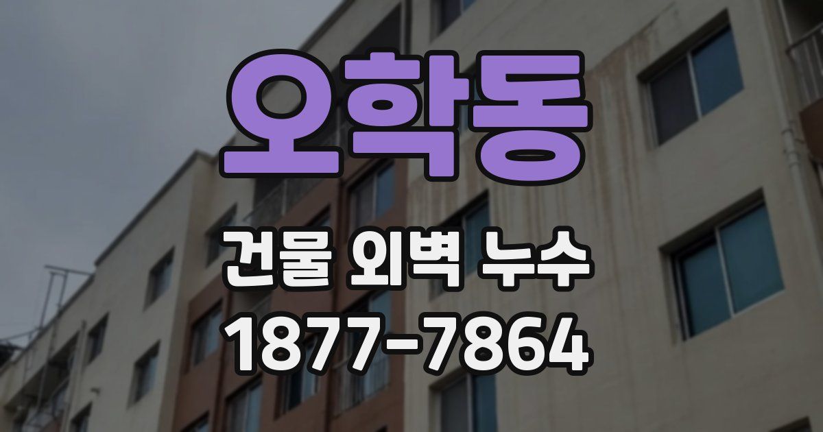 오학동 건물 외벽 누수