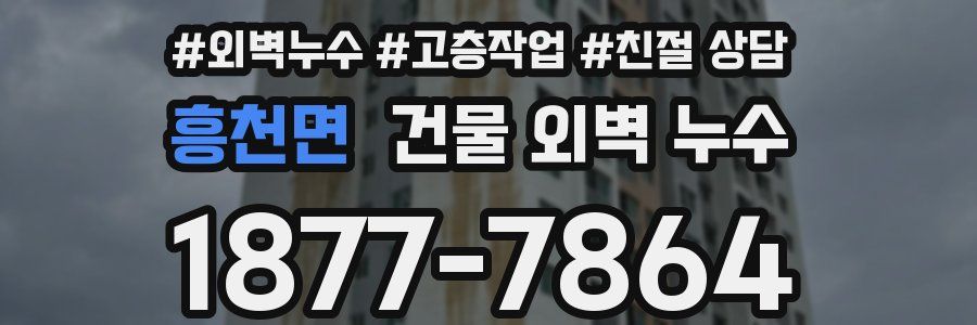 흥천면 건물 외벽 누수
