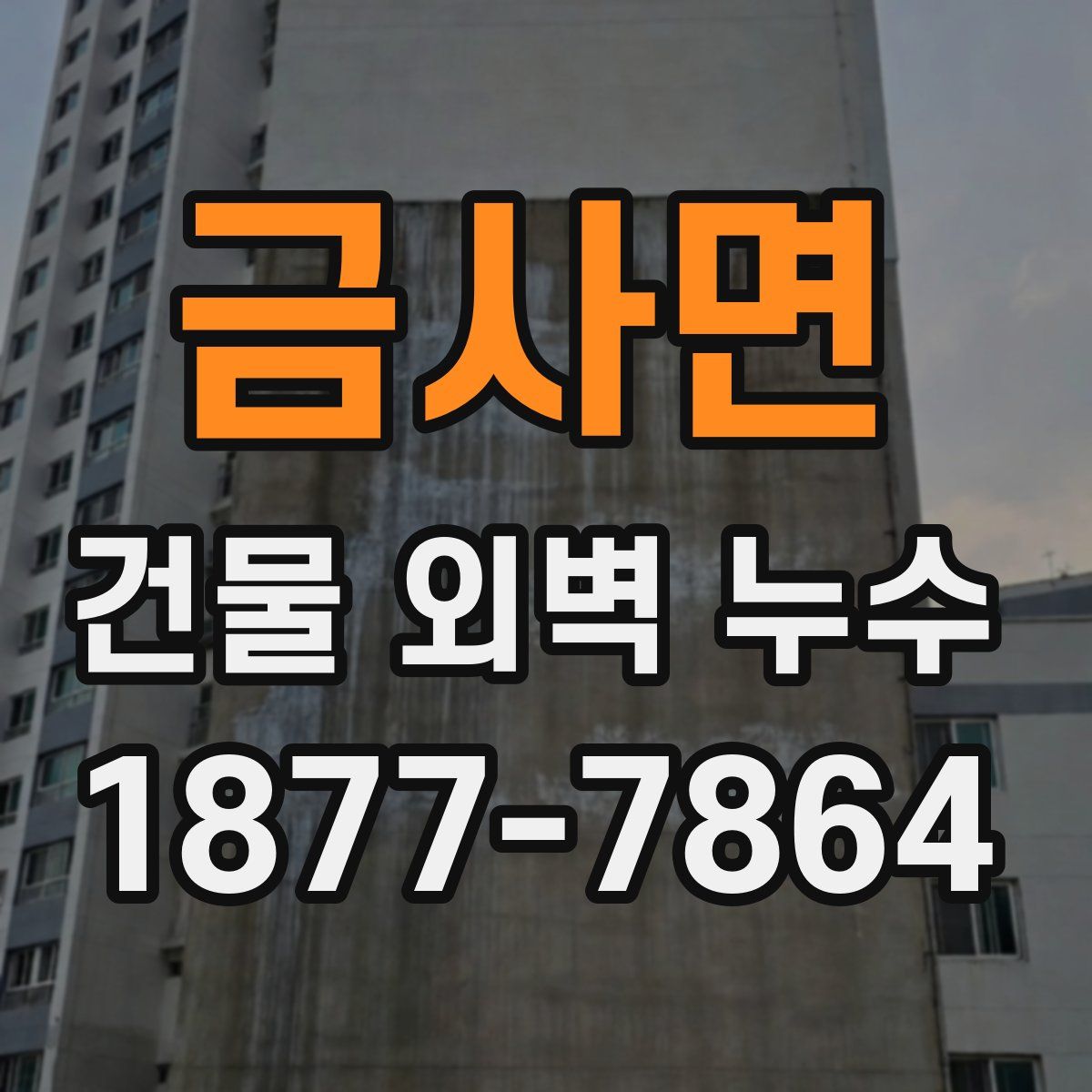 금사면 건물 외벽 누수