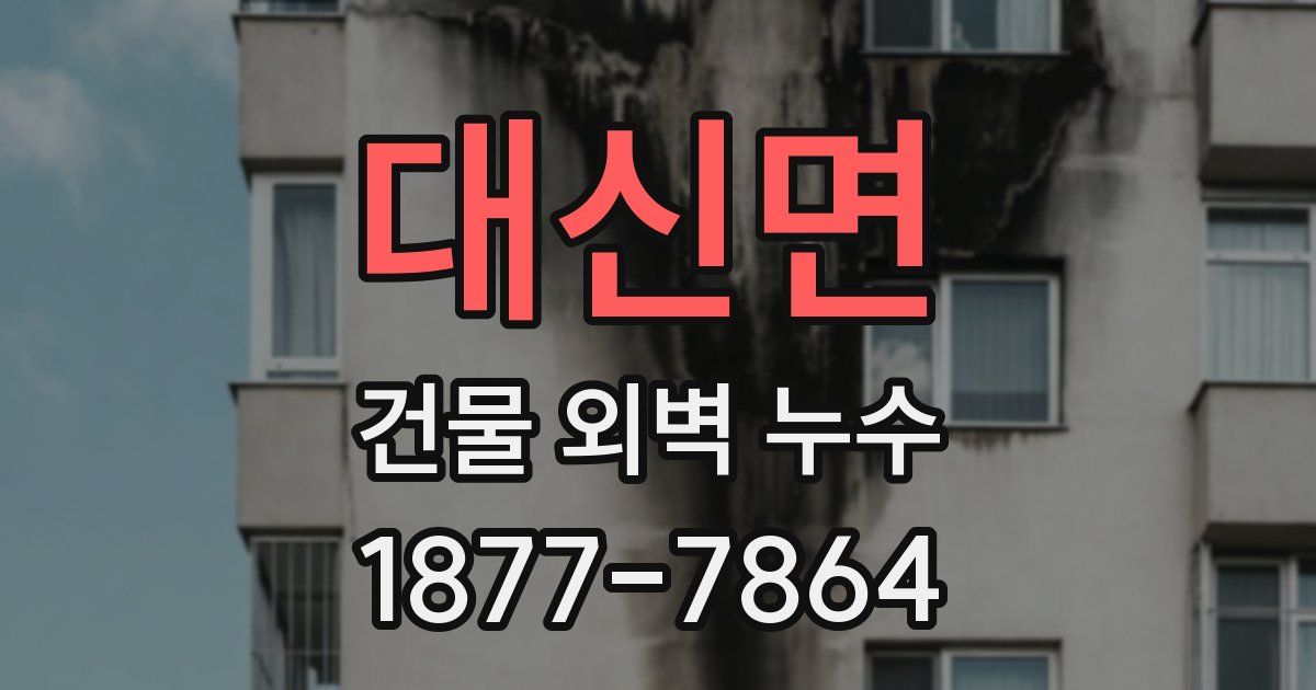 대신면 건물 외벽 누수